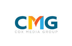 A logo of cox media group