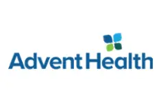 A logo of adventhealth for the company.