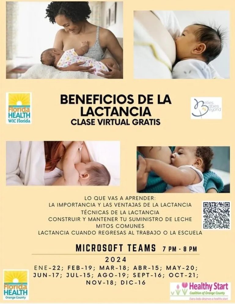 A poster with information about breastfeeding.